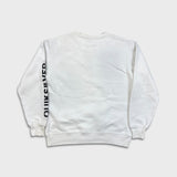 Vintage Y2K Quiksilver Sweatshirt Mens Small White Surf Skater Graphic Pullover