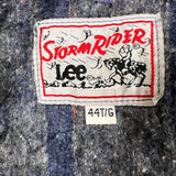 Vintage 90s Lee Storm Rider Denim Jacket Mens Large Blue Blanket Lined USA Trucker Western