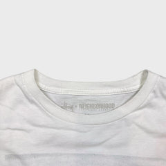 Stussy x NEIGHBORHOOD Boneyards II Conspiracy T Shirt Mens Medium White Tee