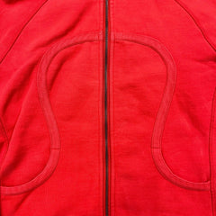 Lululemon Scuba Hoodie Womens Size 12 Red Full Zip Sports Hooded Sweater