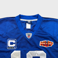 Vintage 2009 Reebok Peyton Manning Colts Jersey Mens 3XL Blue NFL Super Bowl Captain Patch