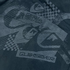 Vintage Y2K Quiksilver T Shirt Mens Large Black Faded Graphic Short Sleeve Tee