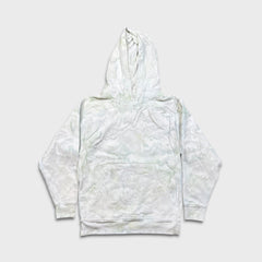 Lululemon LA Pullover Hoodie Womens Size 2 White Watercolor Wash Hooded Sweater