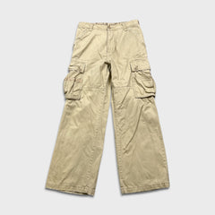 Vintage Y2K Ecko Unltd Pants Mens 30x30 Beige Relaxed Fit Wide Leg Baggy Cargo