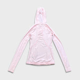 Lululemon Water Bound Hoodie Womens Size 2 Pink 1/4 Zip Athletic Lightweight