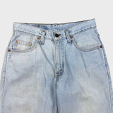 Vintage 90s Levi's 535 Jeans Mens 28x34 Blue Euro Fit Light Wash Wide Leg Baggy Denim Pants