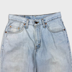 Vintage 90s Levi's 535 Jeans Mens 28x34 Blue Euro Fit Light Wash Wide Leg Baggy Denim Pants