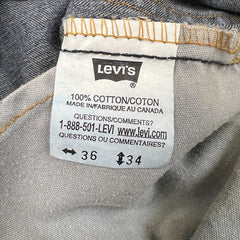 Vintage 90s Levi's 569 Jean Mens 36x34 Blue Loose Straight Dark Wash Baggy Denim Pants