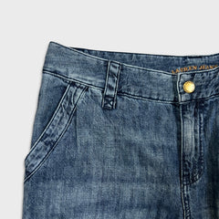 Lauren Ralph Lauren Jeans Womens Size 10 Blue Cropped Cargo Dark Wash Denim Pants
