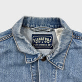 Signature by Levi's Type III Jean Jacket Mens Medium Blue Denim Western Trucker