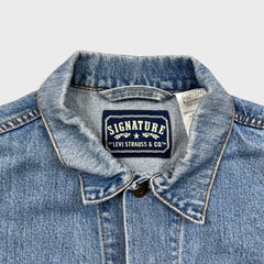 Signature by Levi's Type III Jean Jacket Mens Medium Blue Denim Western Trucker