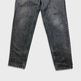 Vintage 90s Levi's 550 Jeans Mens 36x34 Black Relaxed Fit Tapered Leg Fade Denim Pants
