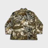 Realtree AP Camo Fleece Jacket Mens XL Green Full Zip Hunting Outdoor Camouflage