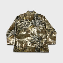 Realtree AP Camo Fleece Jacket Mens XL Green Full Zip Hunting Outdoor Camouflage