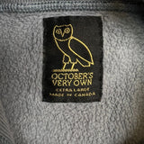 October's Very Own Hoodie Mens XL Gray OVO Classic Owl Faded Hooded Sweater