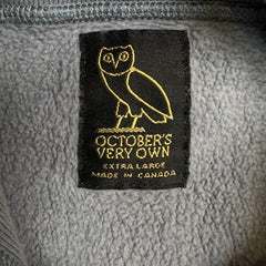 October's Very Own Hoodie Mens XL Gray OVO Classic Owl Faded Hooded Sweater