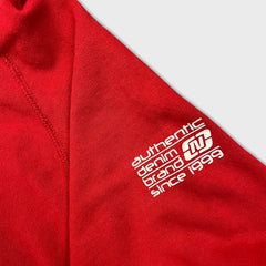 Vintage Y2K Nautica Hoodie Mens Medium Red Spell Out Pullover Hooded Sweater