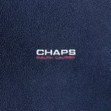 Vintage 90s Chaps Ralph Lauren Fleece Mens Large Blue Spell Out Pullover Jacket