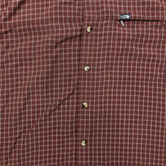 The North Face Shirt Mens Large Red Plaid Button Up Checkered Pocket Long Sleeve