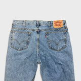 Vintage Y2K Levi's 516 Jeans Mens 36x32 Blue Slim Straight Leg Light Wash Faded Denim Pants