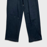 Vintage Y2K Nike Sportswear Sweatpants Mens Small Black Swoosh Relaxed Fit Paint Stain Faded