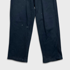 Vintage Y2K Nike Sportswear Sweatpants Mens Small Black Swoosh Relaxed Fit Paint Stain Faded