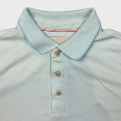 Tommy Bahama Shirt Mens Medium Blue Hawaiian Casual Preppy Button Up Polo