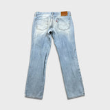 Levi's 511 Jeans Mens 34x30 Blue Slim Fit Light Wash Distressed Stretch Denim Pants