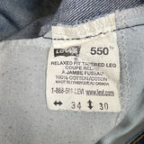 Vintage 90s Levi's 550 Jeans Mens 34x30 Blue Relaxed Fit Tapered Leg Denim Pants