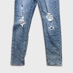 Levi's 512 Jeans Mens 30x30 Blue Slim Taper Medium Wash Distress Stretch Denim Pants