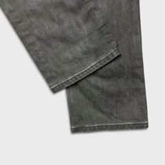 Levi's 514 Jeans Mens 33x32 Gray Slim Straight Fit Stone Wash Faded Denim Pants