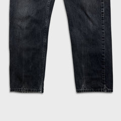 Vintage Y2K Levi's 505 Jeans Mens 33x30 Black Regular Fit Straight Leg Dark Wash Denim Pants
