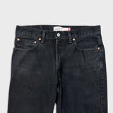 Vintage Y2K Levi's 550 Jeans Mens 33x30 Black Relaxed Fit Dark Wash Baggy Faded Denim Pants