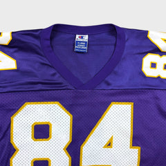 Vintage 90s Randy Moss Minnesota Vikings Champion Jersey #84 Mens XL Purple NFL Football