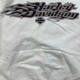 Vintage 2006 Harley Davidson Hoodie Mens Medium White Carolina Biker Hooded Sweater