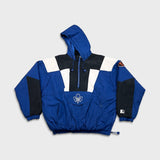 Vintage 90s Starter Toronto Maple Leafs Heavy Jacket Mens XL Blue 1/4 Zip NHL Hockey Coat
