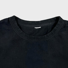 Blank T Shirt Mens Large Black Casual Heavyweight Faded Short Sleeve Tee