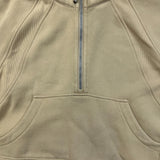 Lululemon Scuba Oversized 1/2 Zip Hoodie Womens Medium Beige Hooded Sweater