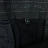 Projek Raw Pants Mens 31x29 Black Slim Tapered Leg Chino Casual Trousers