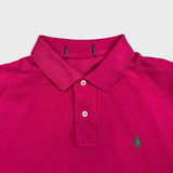 Vintage 90s Polo Ralph Lauren Shirt Mens Medium Pink Preppy Pony Casual Short Sleeve
