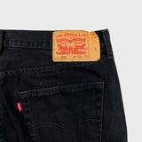 Levi's 501 Jeans Mens 36x30 Black Original Straight Leg Dark Wash Denim Pants