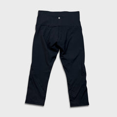 Lululemon Wunder Under Crop Womens Size 10 Black Yoga Athletic Leggings