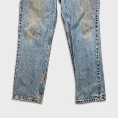 Vintage Y2K Levi's 516 Jeans Mens 36x30 Blue Slim Fit Straight Leg Light Wash Distress Denim Pants