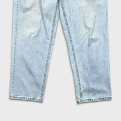 Vintage 90s Levi's 535 Jeans Mens 38x32 Blue Euro Fit Light Wash Wide Leg Baggy Pants