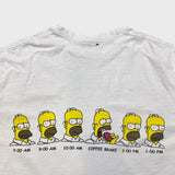 Vintage 90s Many Moods Of Homer Simpson T Shirt Mens White Large Distressed Cartoon Tee