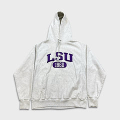 Champion LSU Tigers Reverse Weave Hoodie Mens Medium Gray College Hooded Sweatshirt