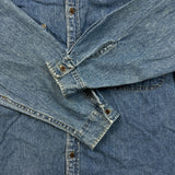 Vintage 90s Levi's Denim Shirt Mens Large Blue Red Tab Light Wash Button Up
