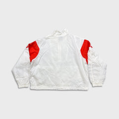 Nike Sportswear Heritage Woven Jacket Womens White Medium Pullover 1/2 Zip