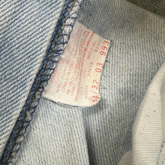 Vintage 90s Levi's 619 Jeans Mens 32x29 Orange Tab Light Wash Frayed Leg Denim Pants
