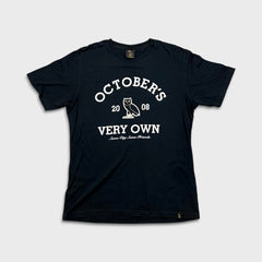 October's Very Own T Shirt Mens Medium Black OVO Owl Collegiate Same City Tee